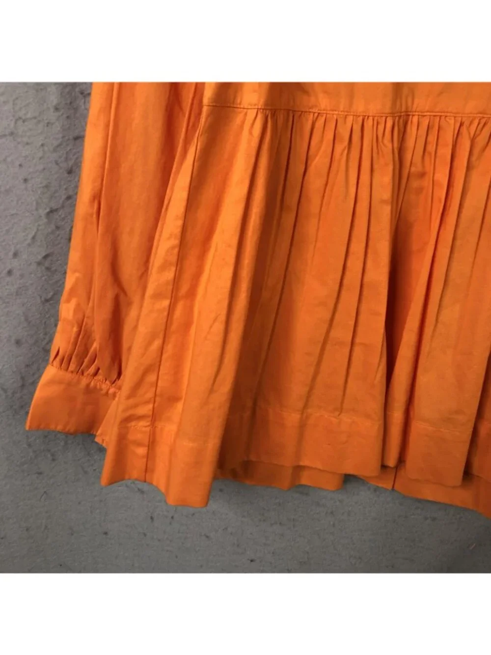 Joe's Jeans Tunic Blouse Womens XS Orange Poplin Empire Poet Peplum Top - Picture 11 of 16